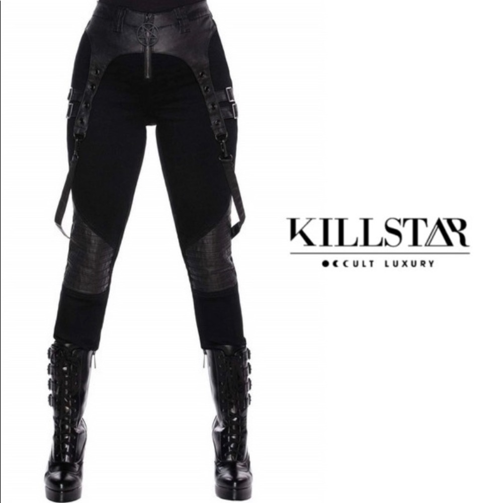 [SOLD ON OTHER SITE] Killstar Outshined Denim Jeans Black Size Large 10 12